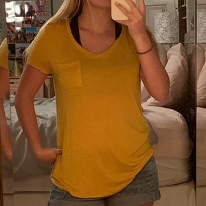 mustard soft tee